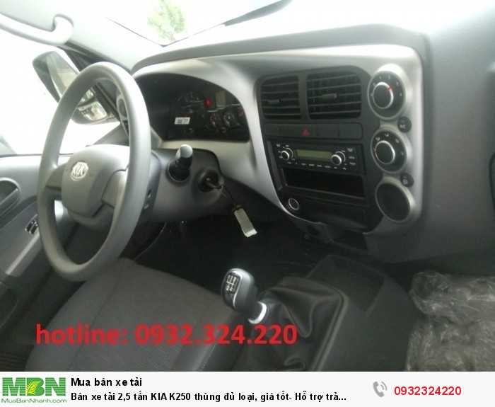 Bán xe tải 2,5 tấn KIA K250 thùng đủ loại, giá tốt- Hỗ trợ trả góp 80%