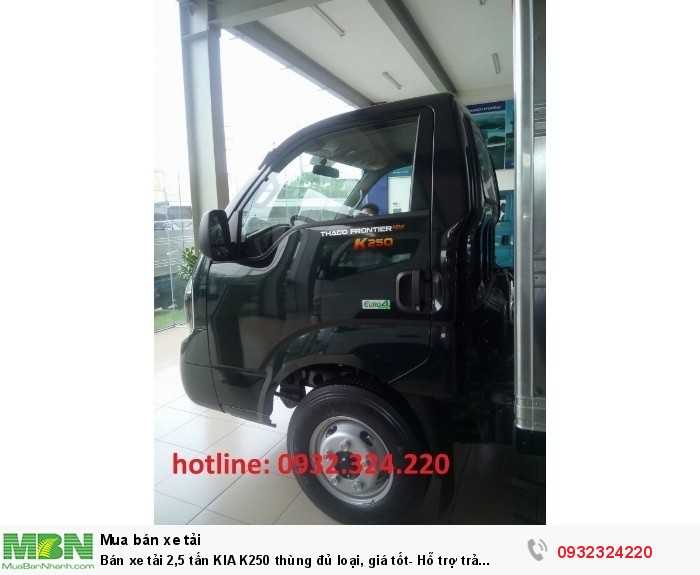 Bán xe tải 2,5 tấn KIA K250 thùng đủ loại, giá tốt- Hỗ trợ trả góp 80%