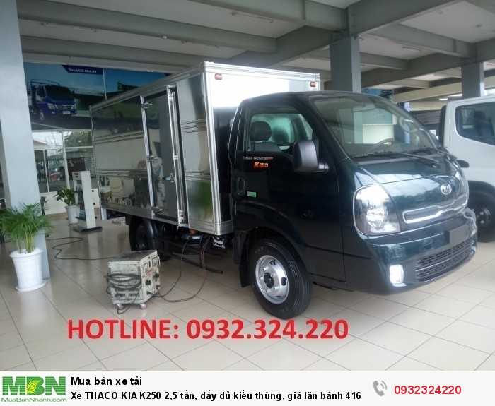 Xe THACO KIA K250 2,5 tấn, đầy đủ kiểu thùng, giá lăn bánh 416 triệu. Cam kết không phát sinh thêm