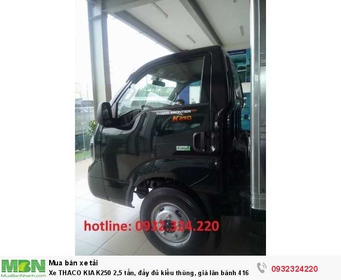 Xe THACO KIA K250 2,5 tấn, đầy đủ kiểu thùng, giá lăn bánh 416 triệu. Cam kết không phát sinh thêm