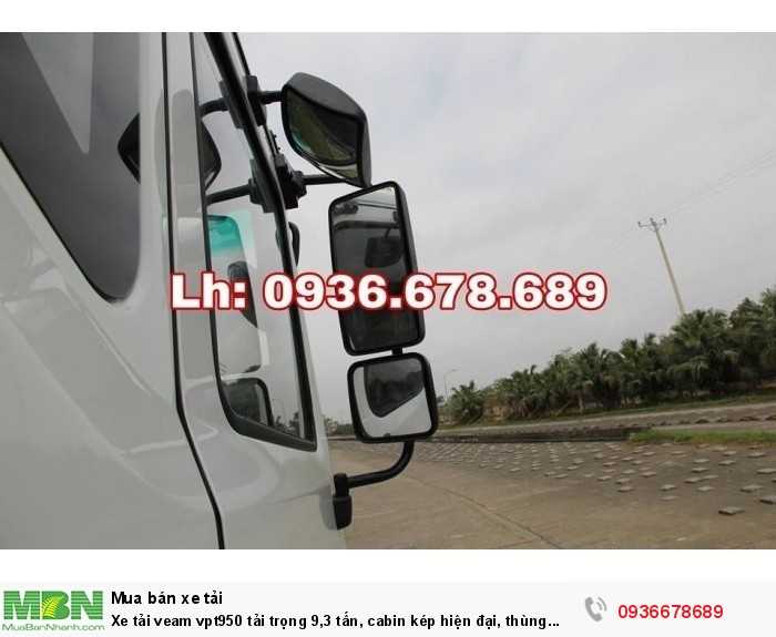 Xe tải Veam vpt950 tải trọng 9,3 tấn, cabin kép hiện đại, thùng dài 7m6,giá rẻ nhất