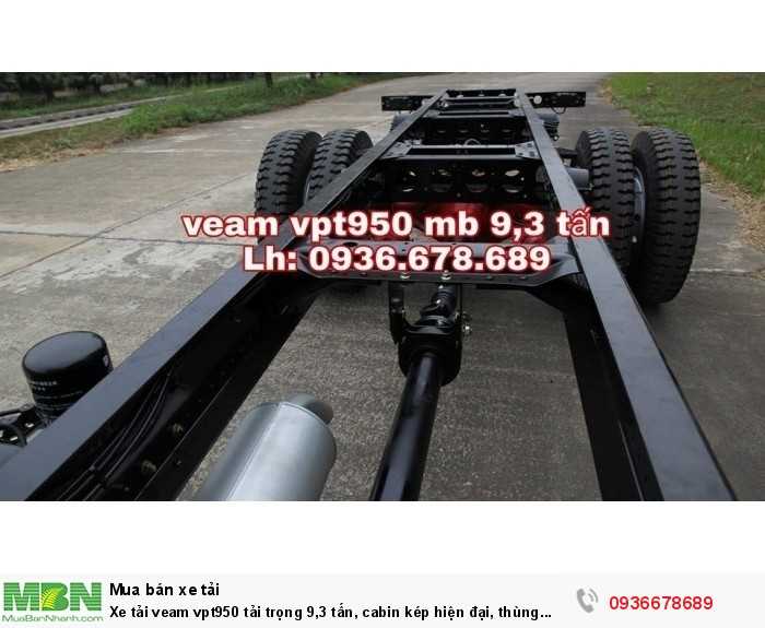 Xe tải Veam vpt950 tải trọng 9,3 tấn, cabin kép hiện đại, thùng dài 7m6,giá rẻ nhất