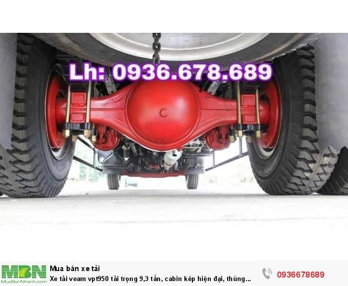 Xe tải Veam vpt950 tải trọng 9,3 tấn, cabin kép hiện đại, thùng dài 7m6,giá rẻ nhất