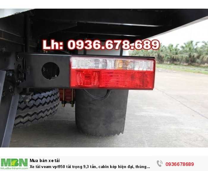 Xe tải Veam vpt950 tải trọng 9,3 tấn, cabin kép hiện đại, thùng dài 7m6,giá rẻ nhất