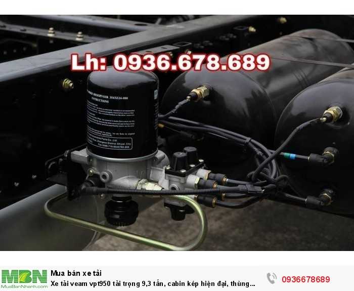 Xe tải Veam vpt950 tải trọng 9,3 tấn, cabin kép hiện đại, thùng dài 7m6,giá rẻ nhất