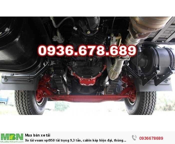 Xe tải Veam vpt950 tải trọng 9,3 tấn, cabin kép hiện đại, thùng dài 7m6,giá rẻ nhất
