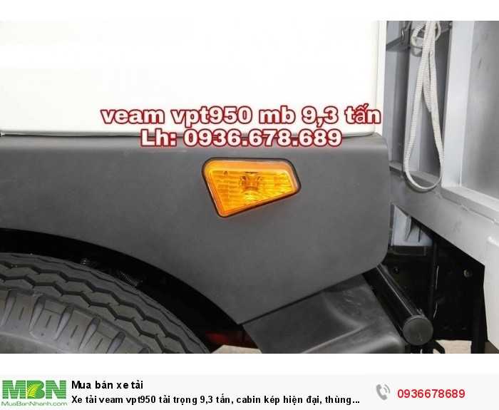 Xe tải Veam vpt950 tải trọng 9,3 tấn, cabin kép hiện đại, thùng dài 7m6,giá rẻ nhất