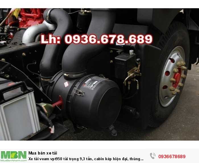 Xe tải Veam vpt950 tải trọng 9,3 tấn, cabin kép hiện đại, thùng dài 7m6,giá rẻ nhất