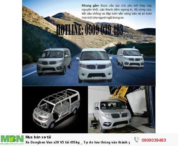 Xe Dongben Van x30 V5 tải 495kg _ Tự do lưu thông vào thành phố.