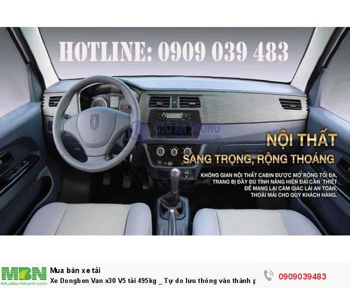 Xe Dongben Van x30 V5 tải 495kg _ Tự do lưu thông vào thành phố.