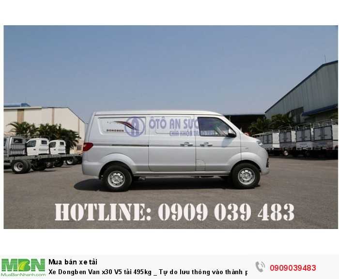 Xe Dongben Van x30 V5 tải 495kg _ Tự do lưu thông vào thành phố.
