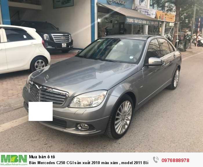 Bán Mercedes C250 CGI sản xuất 2010 màu xám, model 2011 Biển Hà Nội.