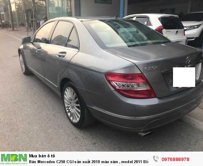 Bán Mercedes C250 CGI sản xuất 2010 màu xám, model 2011 Biển Hà Nội.