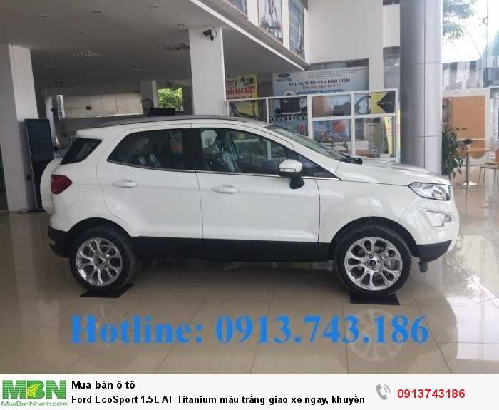 Ford EcoSport 1.5L AT Titanium màu trắng giao xe ngay, khuyến mại lớn!