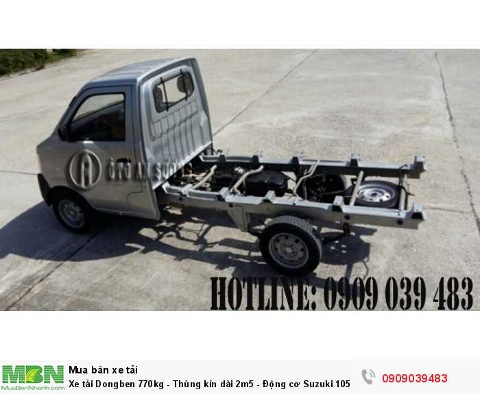 Xe tải Dongben 770kg - Thùng kín dài 2m5 - Động cơ Suzuki 1051cc - Euro 4 - Đời 2018 - Chỉ 20tr là có xe.