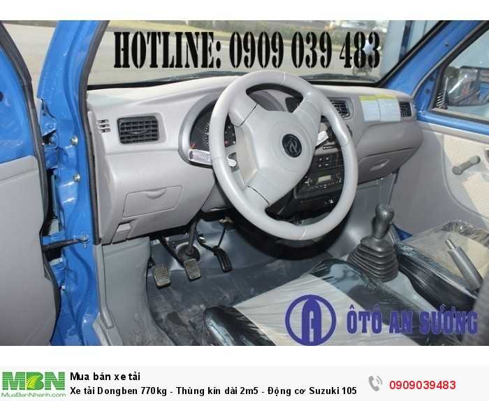 Xe tải Dongben 770kg - Thùng kín dài 2m5 - Động cơ Suzuki 1051cc - Euro 4 - Đời 2018 - Chỉ 20tr là có xe.