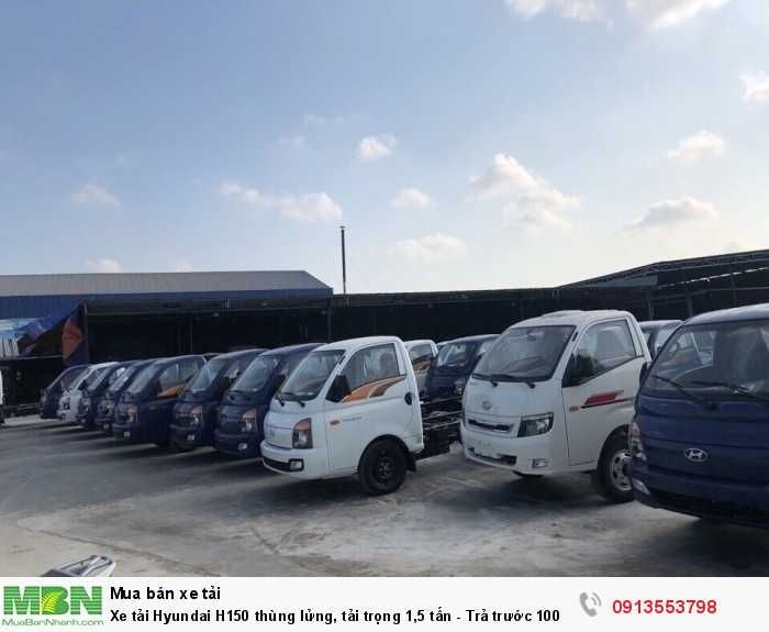 Xe tải Hyundai H150 thùng lửng, tải trọng 1,5 tấn - Trả trước 100 triệu, giao xe ngay