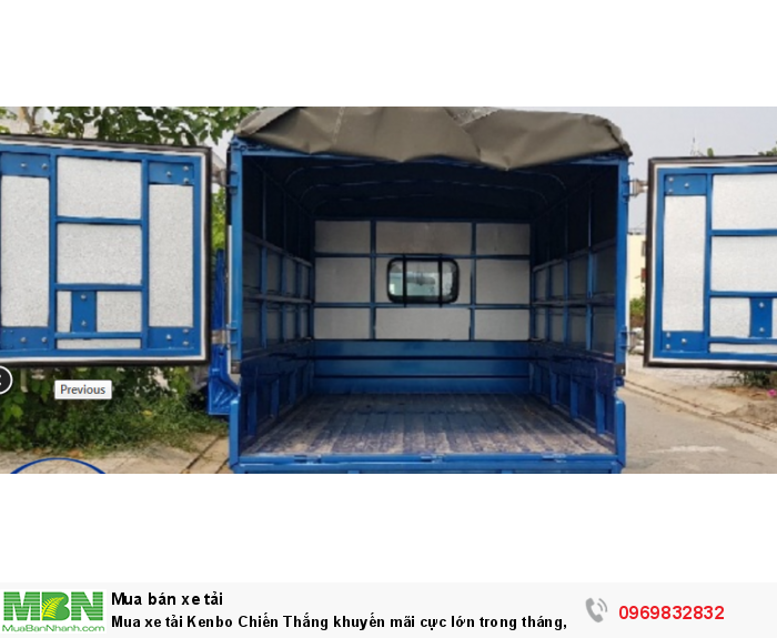 Mua xe tải Kenbo Chiến Thắng khuyến mãi cực lớn trong tháng, giá tốt toàn miền Nam 6