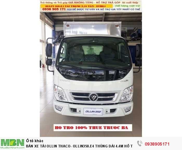 Bán Xe Tải Ollin Thaco- Ollin350.E4 Thùng Dài 4.4m Hỗ Trợ 100% Lệ Phí Trước Bạ Trong Tháng