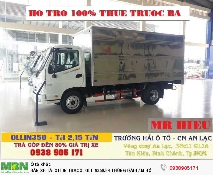 Bán Xe Tải Ollin Thaco- Ollin350.E4 Thùng Dài 4.4m Hỗ Trợ 100% Lệ Phí Trước Bạ Trong Tháng