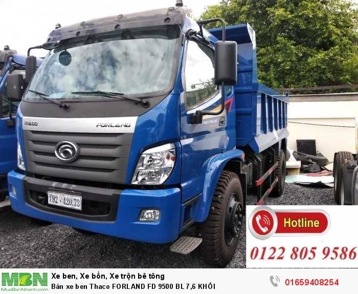 Bán xe ben Thaco FORLAND FD 9500 BL 7,6 KHỐI