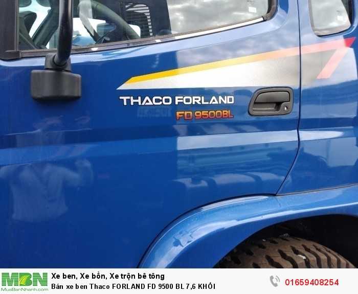 Bán xe ben Thaco FORLAND FD 9500 BL 7,6 KHỐI