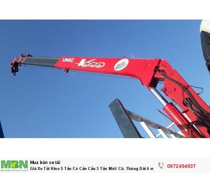 Giá Xe Tải Hino 5 Tấn Có Cần Cẩu 3 Tấn Mới/ Cũ. Thùng Dài 6 m. Giá Cẩu Rẻ Nhất Miền Nam