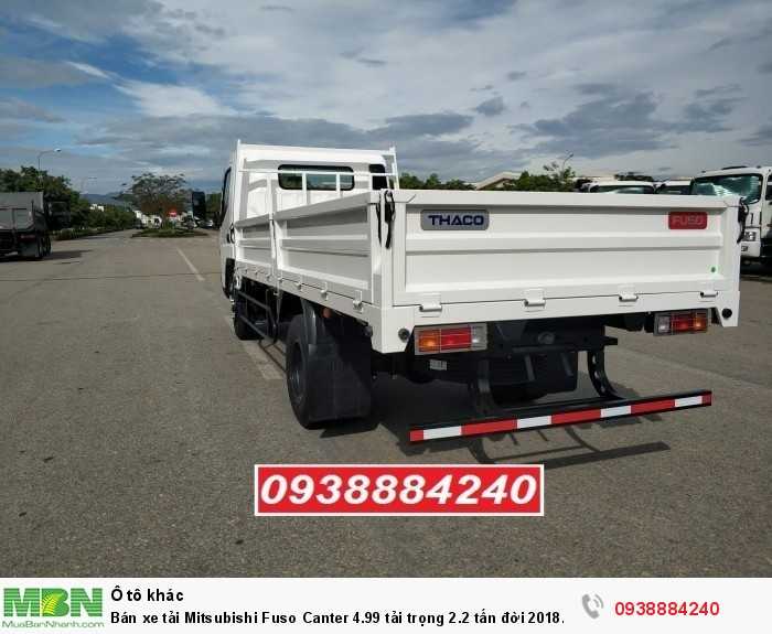 Bán xe tải Mitsubishi Fuso Canter 4.99 tải trọng 2.2 tấn đời 2018 tiêu chuẩn Euro 4 tại Thaco Long An, Tiền Giang, Bến Tre