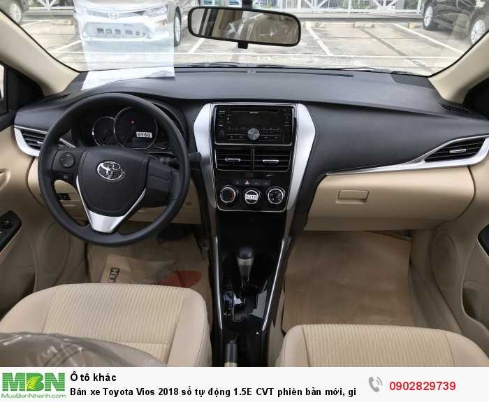 Toyota Vios 2018 số tự động 1.5E CVT phiên bản mới, giá ưu đãi, tặng 2 năm/20,00km bão dưỡng miễn phí