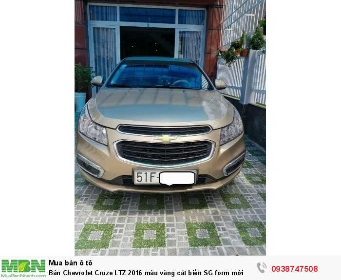 Bán Chevrolet Cruze LTZ 2016 màu vàng cát biển SG form mới