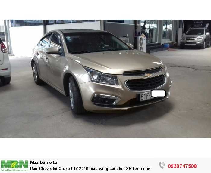 Bán Chevrolet Cruze LTZ 2016 màu vàng cát biển SG form mới