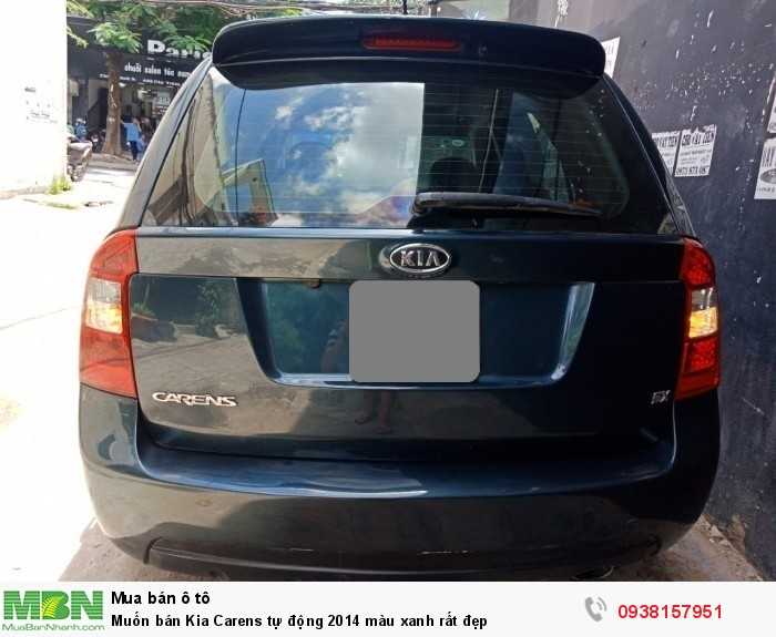 Muốn bán Kia Carens tự động 2014 màu xanh rất đẹp