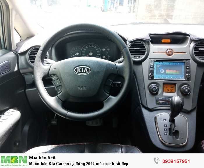 Muốn bán Kia Carens tự động 2014 màu xanh rất đẹp