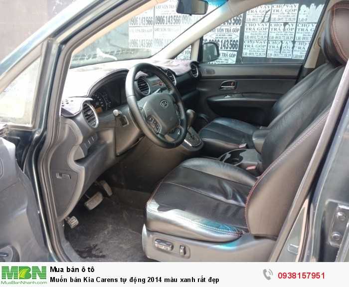 Muốn bán Kia Carens tự động 2014 màu xanh rất đẹp