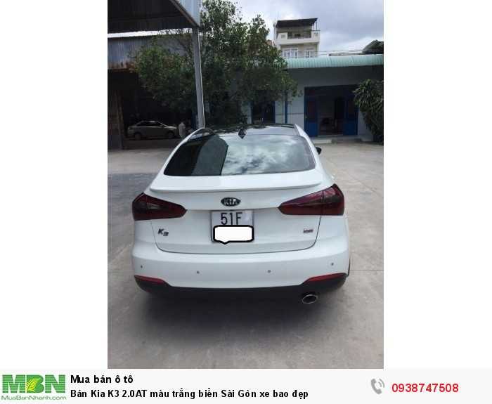 Bán Kia K3 2.0AT màu trắng biển Sài Gòn xe bao đẹp