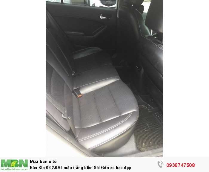 Bán Kia K3 2.0AT màu trắng biển Sài Gòn xe bao đẹp