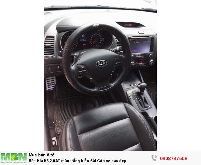 Bán Kia K3 2.0AT màu trắng biển Sài Gòn xe bao đẹp