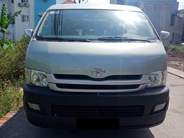 Cần bán xe 16 chỗ Toyota Hiace 2009 số sàn màu xanh