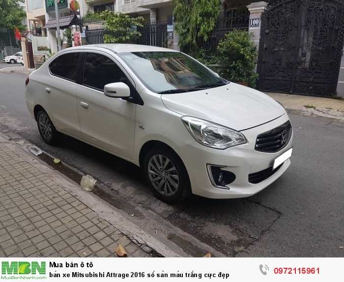 Bán xe Mitsubishi Attrage 2016 số sàn màu trắng cực đẹp