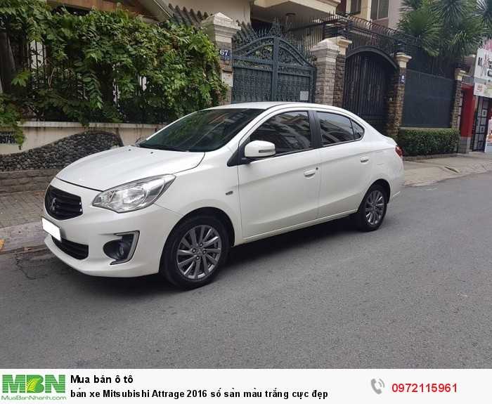Bán xe Mitsubishi Attrage 2016 số sàn màu trắng cực đẹp