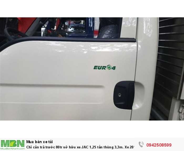 Chỉ cần trả trước 80tr sở hữu xe JAC 1,25 tấn thùng 3,3m. Xe 2018 Euro 4 bán tại Đà Nẵng
