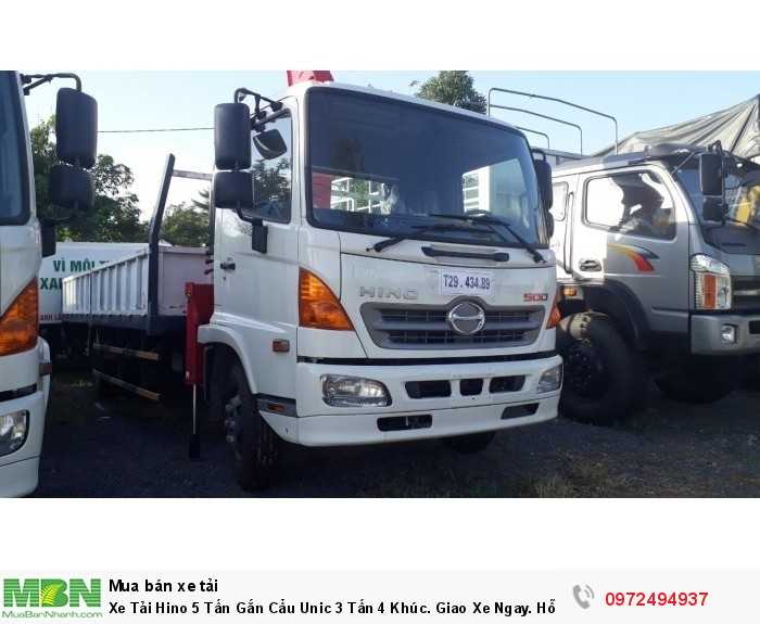 Xe Tải Hino 5 Tấn Gắn Cẩu Unic 3 Tấn 4 Khúc. Giao Xe Ngay. Hỗ Trợ Mua Trả Góp Lãi Suất Thấp.