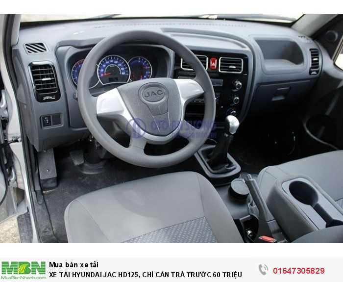 Xe tải hyundai jac hd125, chỉ cần trả trước 60 triệu