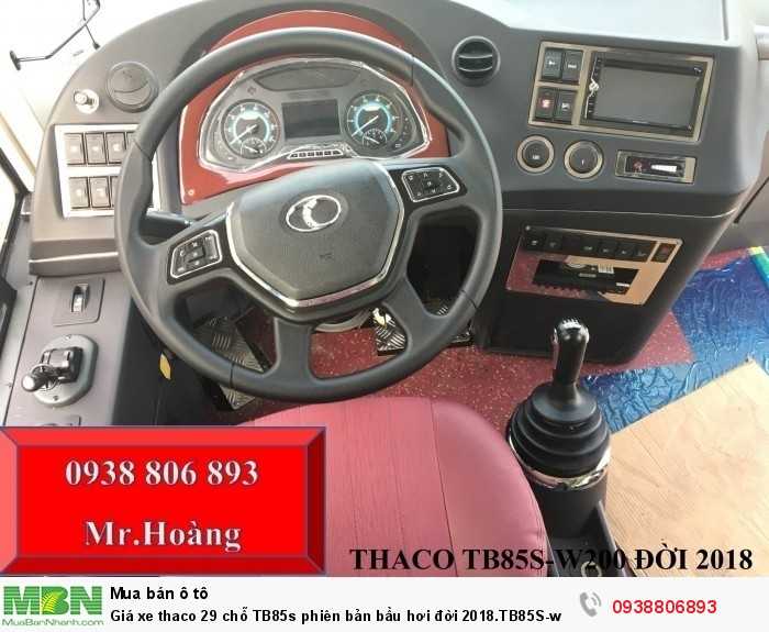 Giá xe thaco 29 chỗ TB85s phiên bản bầu hơi đời 2018.TB85S-w200