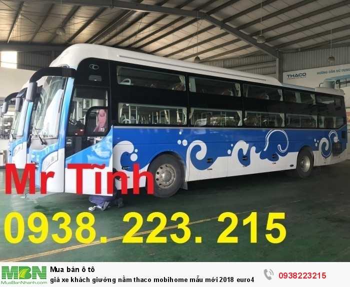 Giá xe khách giường nằm Thaco mobihome mẫu mới 2018 euro4 tại tp hcm