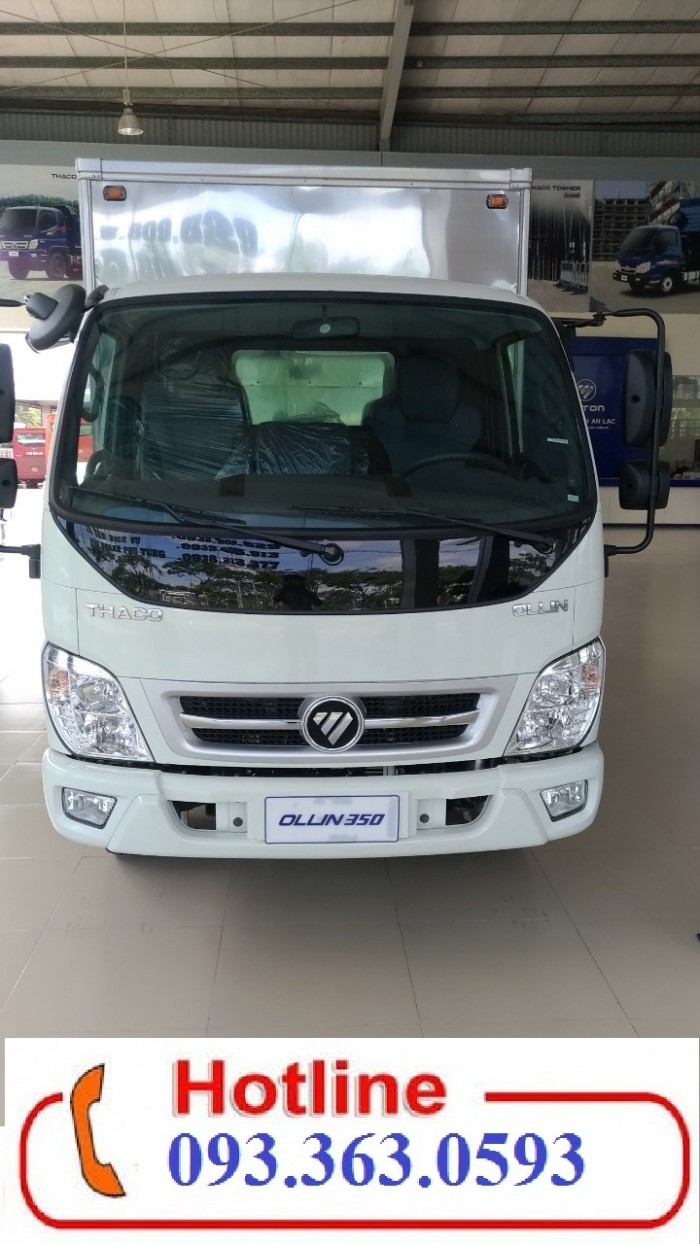 Hỗ trợ 100% lệ phí trước bạ - xe tải Ollin350 E4 2018, xe tải Ollin350 thùng dài 4m4, tải trọng 3.5 tấn