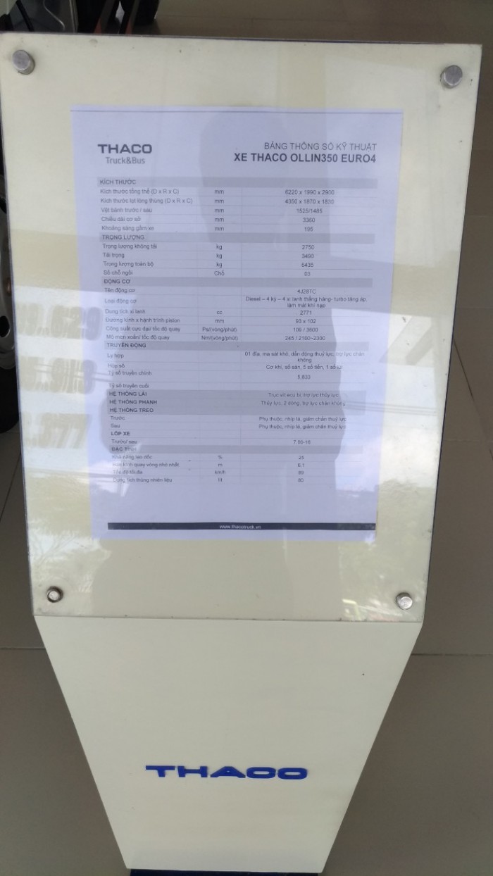 Hỗ trợ 100% lệ phí trước bạ - xe tải Ollin350 E4 2018, xe tải Ollin350 thùng dài 4m4, tải trọng 3.5 tấn
