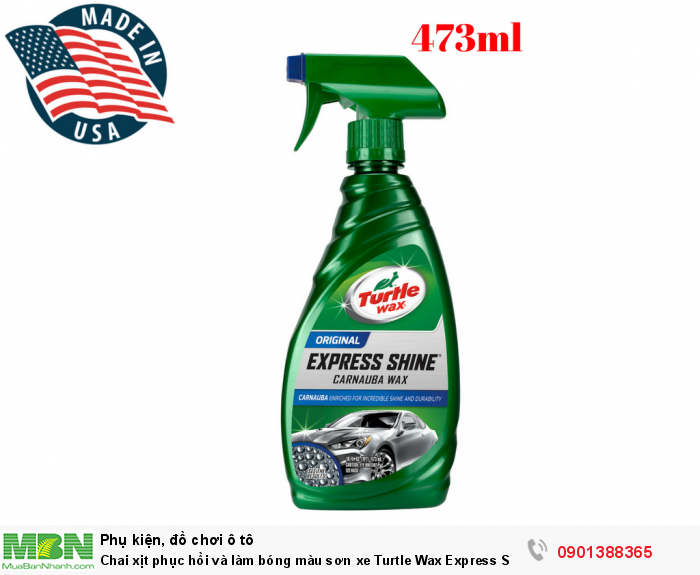 Chai xịt phục hồi và làm bóng màu sơn xe Turtle Wax Express Shine 473ml - MSN388371