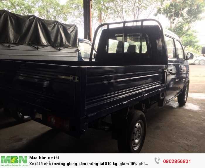 Xe tải 5 chổ trường giang kèm thùng tải 810 kg, giảm 10% phí trước bạ trong tháng 8.