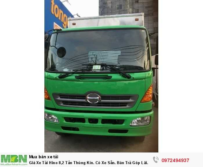 Giá Xe Tải Hino 8,2 Tấn Thùng Kín. Có Xe Sẵn. Bán Trả Góp Lãi Suất Thấp.